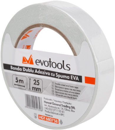 Accesorii și consumabile - Banda Dublu Adeziva cu Spuma EVA / l[mm]: 25; L[m]: 5