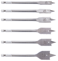 Scule de mană - Burghiu Lemn Plat (6 bucati) EvoTools / D[mm]: 10 - 25