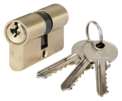 Accesorii pentru uși și ferestre - Cilindru Alama EvoTools / L[mm]: 80; T: Centrat; d[mm]: 40+40; C: Nichel Periat; C[buc]: 3