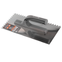 Accesorii pentru vopsit și finisaje - Gletiera Zimtata Maner PVC Evotools / L[mm]: 280; l[mm]: 130; Pas[mm]: 6
