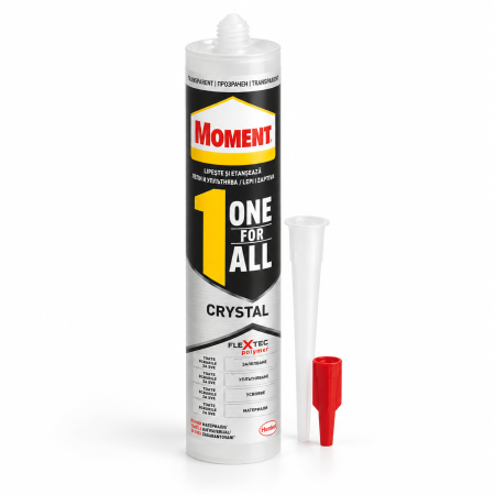 Spumă poliuretanică - Moment One for All Crystal, impermeabil, interior / exterior, transparent, 290 g