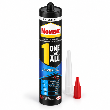 Adezivi - Moment One for All Universal, impermeabil, interior / exterior, alb, 390 g