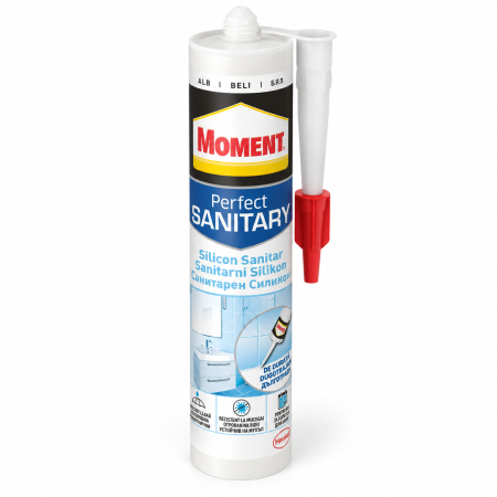Adezivi - Silicon sanitar, Moment Baie si bucatarie, rezistent la apa,interior, 280 ml