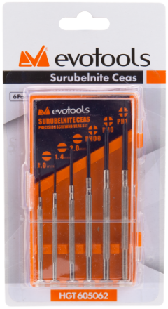 Surubelnita Ceas (6 piese) / l[mm]: 1-1.8 [2]