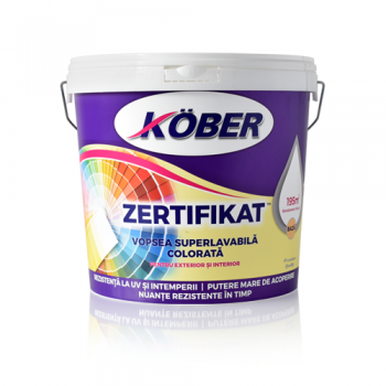 Finisaje și vopsele - Zertifikat - Vopsea superlavabilă colorata