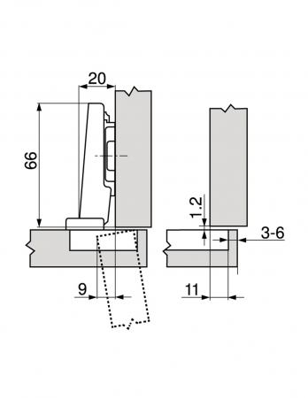 Balama BLUM modul aplicata 100 grade cu placuta [4]