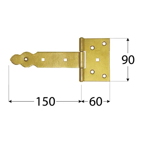 Balama pentru poartă galbenă 150x60x90x35mm [2]