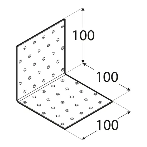 Colțar metalic neranforsat 100x100x100x2,0mm [2]