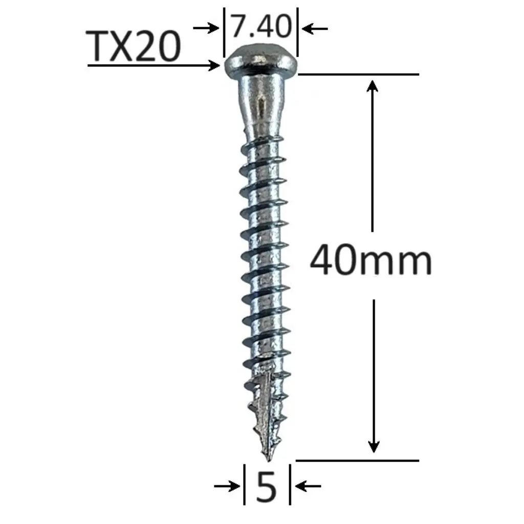 Surub montaj conectori 5,0x40 500 bucati/cutie [2]