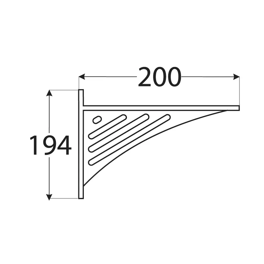 Consolă ornamentală 194x200x26mm, albă [1]