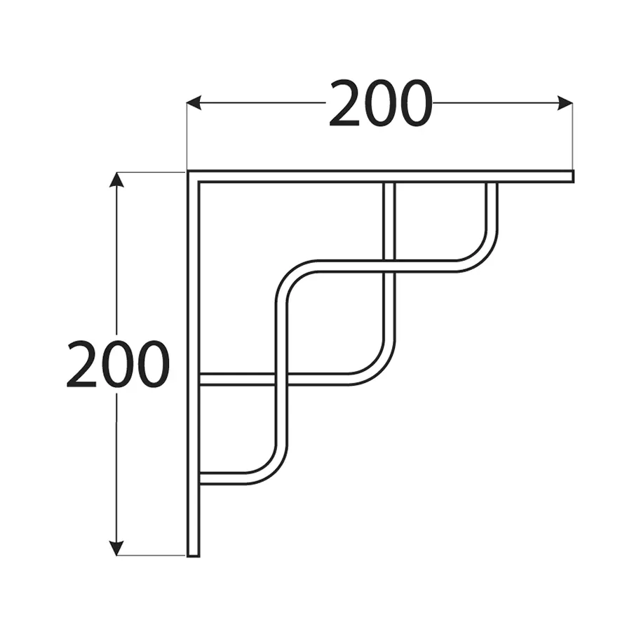 Consolă ornamentală 200x200mm, neagră [1]