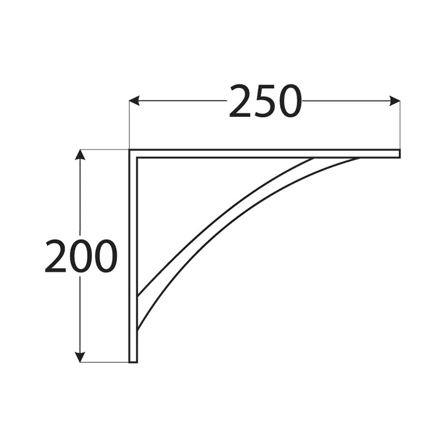 Consolă ornamentală 250x200mm, albă [1]