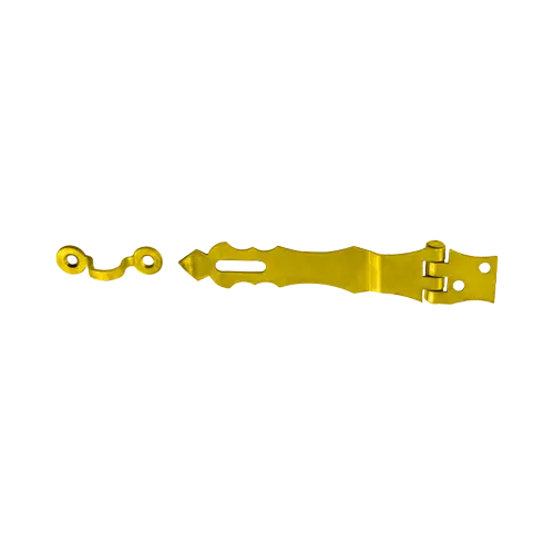 Zăvoare și închizători - Închizătoare poartă decorativă 125x30x2,0mm, galbenă