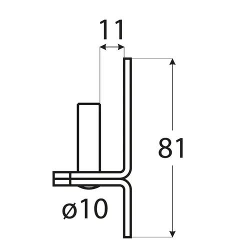 Pivot balama (10mm) /11mm, negru [1]