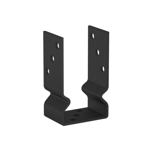 Conectori lemn - Suport stâlp 101x150x60x4,0mm, negru