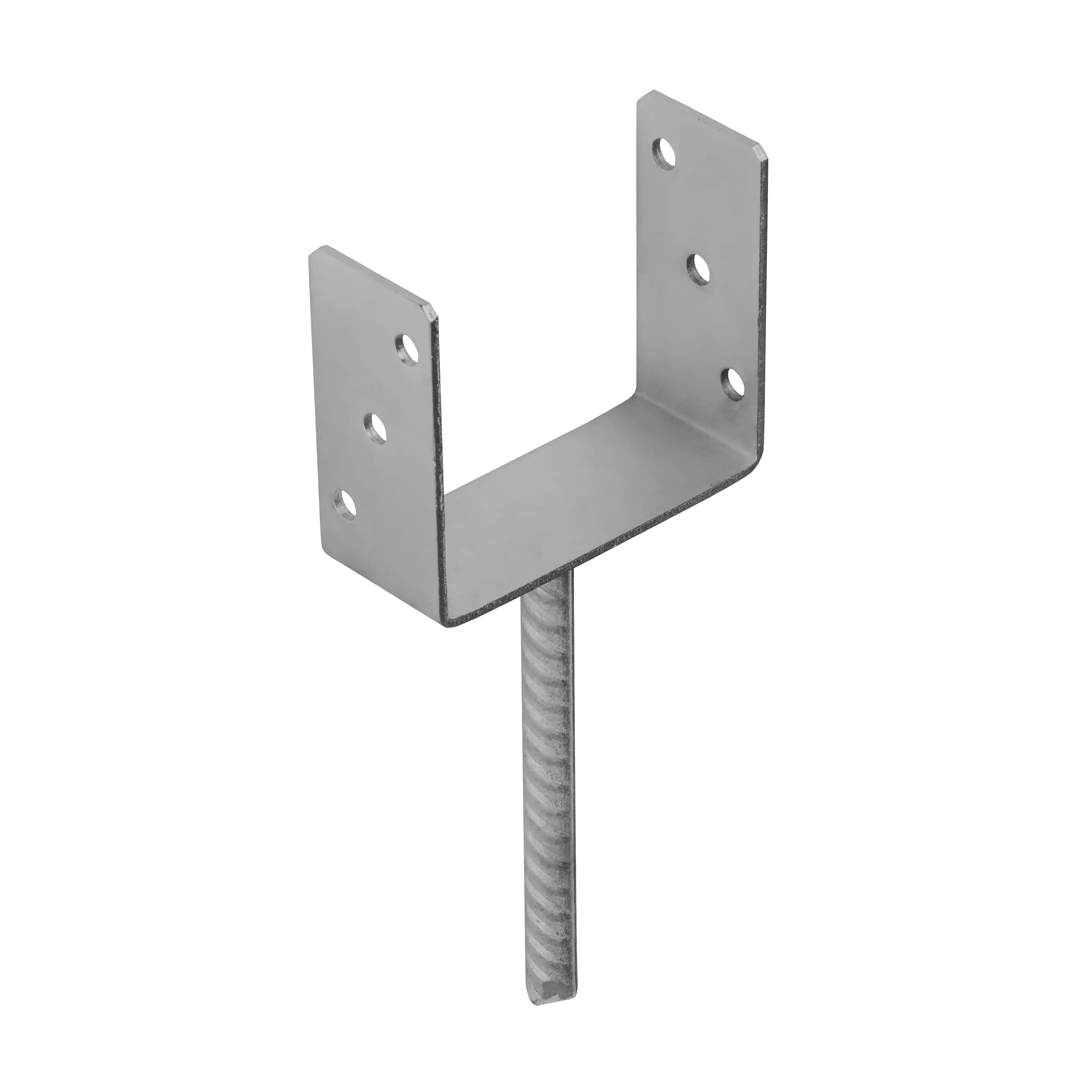 Suporti stalpi lemn - Suport stâlp clasic cu tijă 141x120x4mm