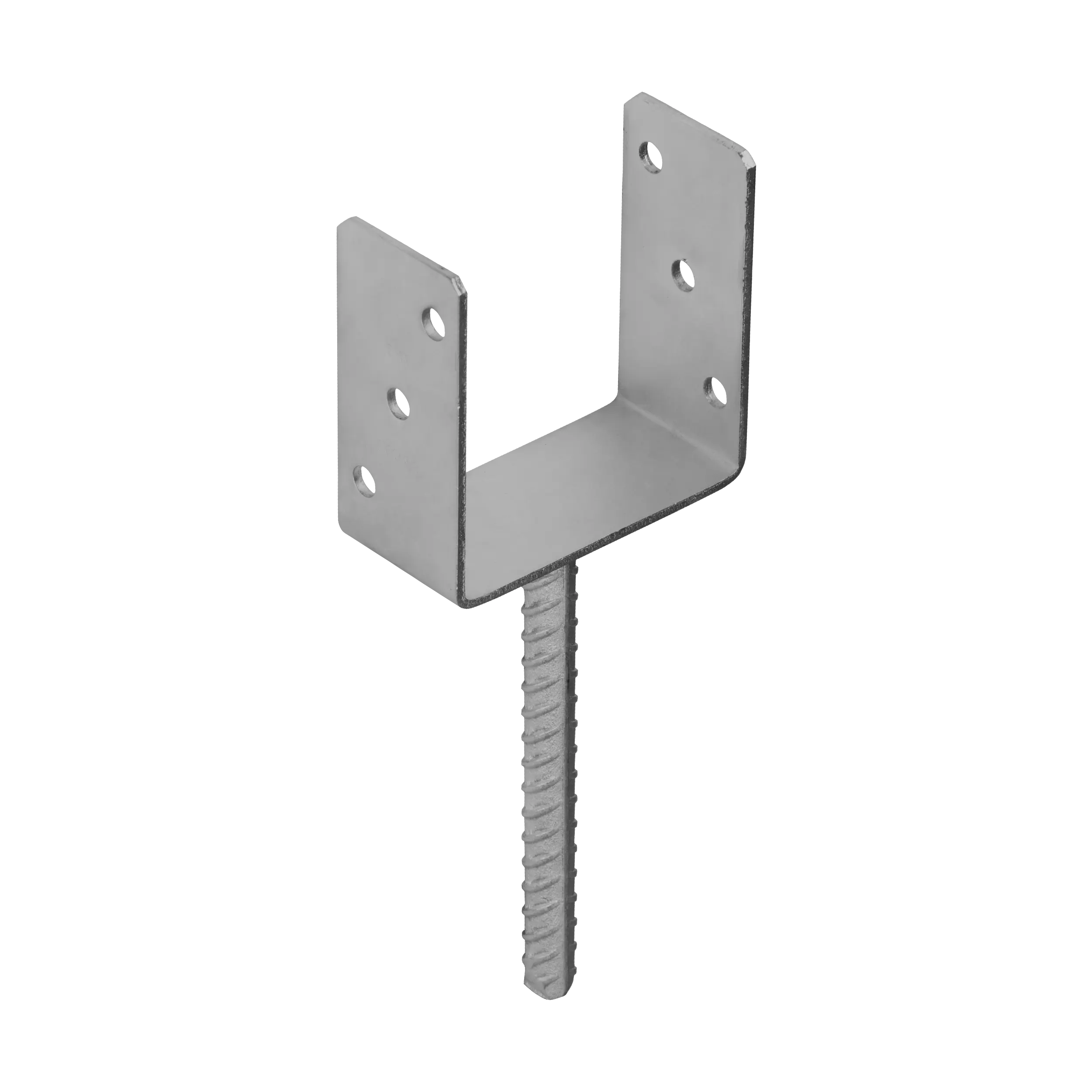 Suporti stalpi lemn - Suport stâlp clasic cu tijă 121x120x4mm