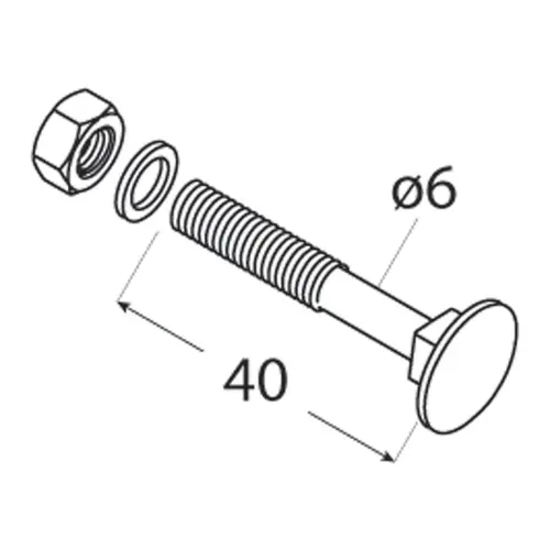 Surub metric cap torbant M6x40 4 bucati/pachet [2]