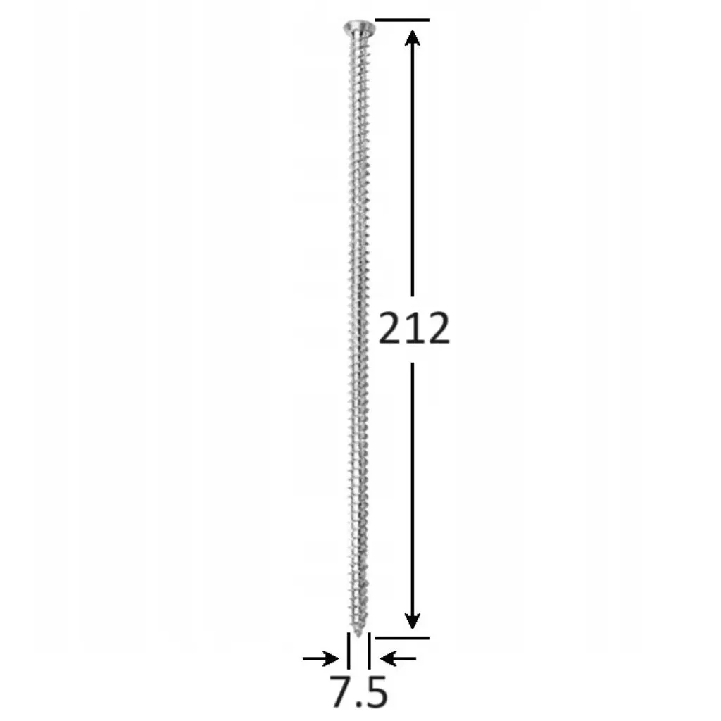 Surub montaj ferestre si usi, cu cap plat 7,5x212 100 bucati/cutie [2]