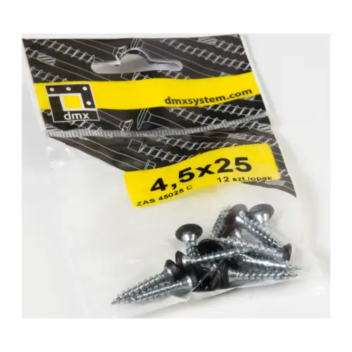 Surub pentru lemn negru 4,5x25 12 bucati/pachet [2]