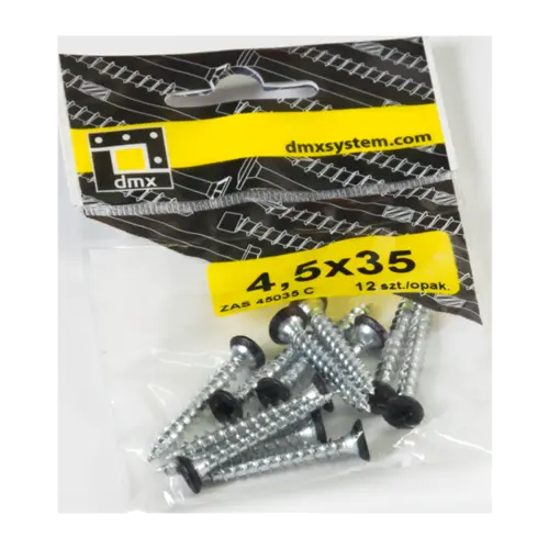Surub pentru lemn negru 4,5x35 12 bucati/pachet [2]