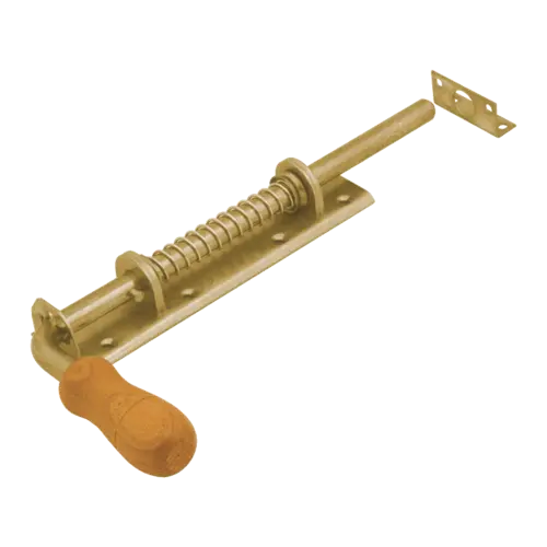 Zăvoare și închizători - Zăvor cu arc și mâner din lemn 260x190x50mm