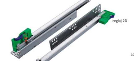 Blum - GLIS.PART. SOFT+CUPLAJE 350MM