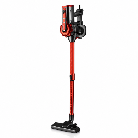 Aspiratoare - Aspirator vertical cu fir HAEGER VENUS 600, Putere 600W, recipient detasabil 600ml, Filtrare ciclonica cu aspiratie 18.5 kPa, Perii speciale pentru colturi si canapele, Silentios, Cablu 5m, Maro