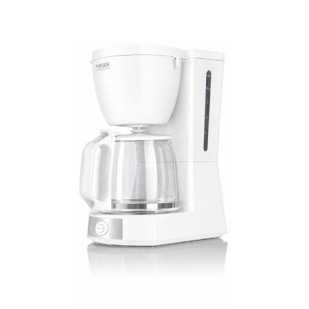 Espressoare si cafetiere - Cafetiera cu filtru HAEGER CAFE BLANC, Cana din sticla, Cafea macinata, Alb