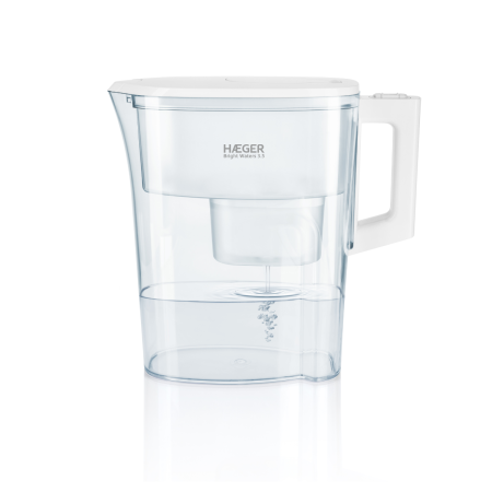 Filtrarea apei - Cana filtranta de apa HAEGER BRIGHT WATERS, Capacitate 3,5 L, Filtrare pe 4 niveluri, Schimbare usoara a filtrului, Maner ergonomic