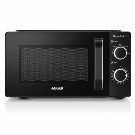 Aparate de gatit & desert - Cuptor cu microunde HAEGER THERMOQUIK, Capacitate 20L, 700 W, 5 niveluri putere si dezghetare, Timer, Negru