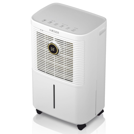 Climatizare - Dezumidificator digital HAEGER DIGI DESUMI 10, Capacitate 10 L/zi, Display digital, Control tactilrezervor 1.6L, Drenaj continuu, Alb