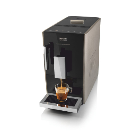 Espressoare si cafetiere - Espressor automat de cafea HAEGER CAFFE CREMA, Presiune 19 bar, Rezervor 1,2 L, Putere 1350 W, Macinis reglabil, Functie abur, Ecran tactil