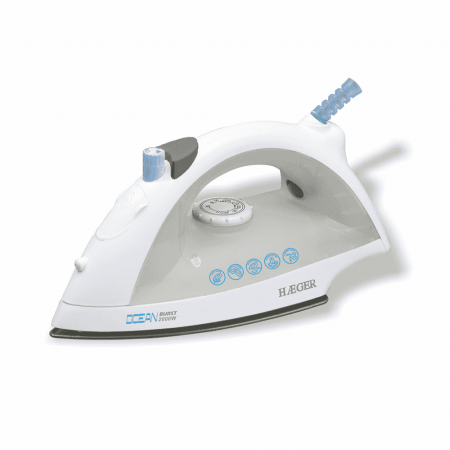 Fiare, statii & aparate de calcat cu abur - Fier de calcat cu abur HAEGER OCEAN BURST, Putere 2000 W, Talpa din inox, Functie autocuratare, Regulator de abur, Pulverizator de apa