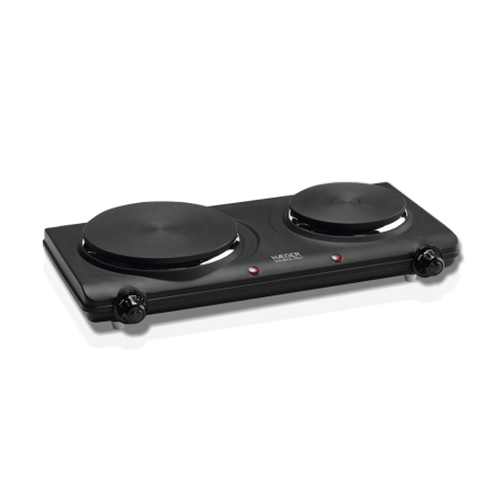 Plite & Aragazuri - Plita electrica dubla HAEGER DOUBLE DISC, Putere 2250 W, Diametre 165 si 130 mm, Oprire automata de siguranta cu siguranta termica, Negru