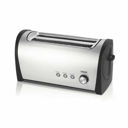 Electrocasnice bucatarie - Prajitor de paine HAEGER DESAYUNO PLUS multifunctional, Putere 1400 W, 2 fante lungi, 6 nivele de rumenire, Carcasa din inox, Inox