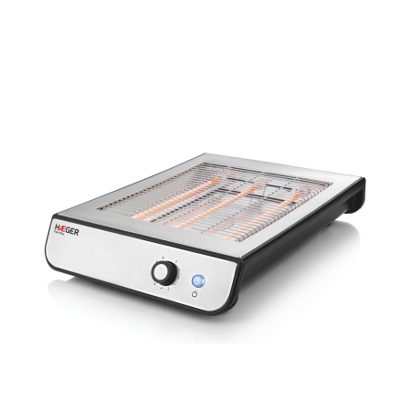 Electrocasnice bucatarie - Prajitor de paine HAEGER FLAT PLUS, Putere 900 W, Suprafata plana, Nivele de rumenire reglabile