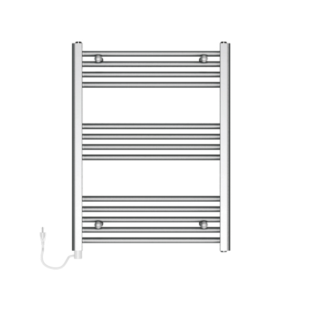 Incalzitoare si aeroterme - Radiator electric de baie portprosop HAEGER FAMILY WARM, Dimensiuni 80x60 cm, Putere 300 W, 13 bare de incalzire, Incalzire cu lichid termic, Cromat