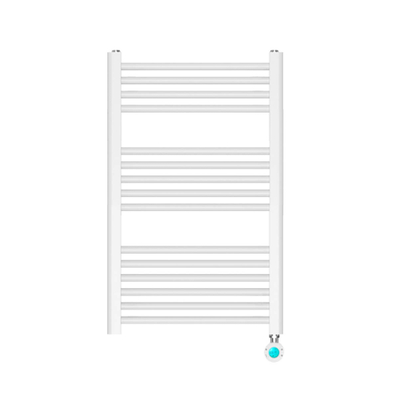 Incalzitoare si aeroterme - Radiator electric de baie portprosop HAEGER LUX WARM, Dimensiuni 80x50 cm, Putere 400 W, 15 bare de incalzire, Timer, Afisaj LCD, Alb