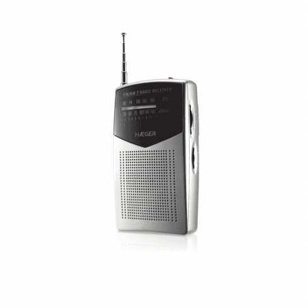 Electronice & Iluminat - Radio portabil HAEGER POCKET, Receptie AM/FM, Acord analogic, Antena telescopica 29 cm, Indicator LED de functionare