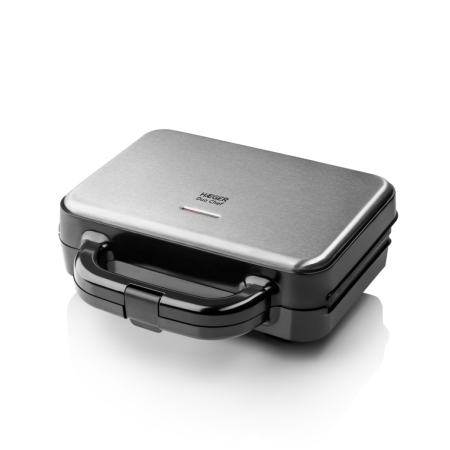 Electrocasnice bucatarie - Sandwich maker HAEGER cu 2 plite, Plite antiaderente, Indicator luminos, Design compact