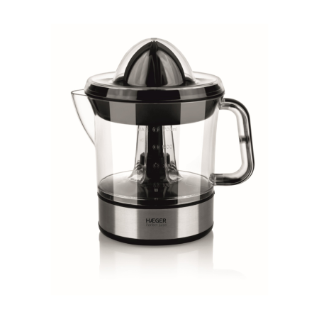 Storcatoare - Storcator de citrice HAEGER PERFECT JUICE, Capacitate 0,7 L, Putere 25 W, Rotatie bidirectionala, Filtru de pulpa reglabil, 2 conuri, Negru