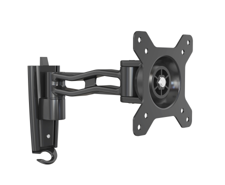 Accesorii electronice - Suport TV HAEGER SMALL DOUBLE TILT & SWIVEL, Compatibil cu diagonale 13-32 inch, Brat dublu, Inclinare si rotire, Standard VESA universal