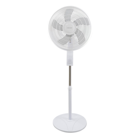 Climatizare - Ventilator cu picior HAEGER SMOOTH WIND, Diametru 40 cm, Putere 45 W, 3 viteze, Motor 100% cupru, Baza rotunda, Alb