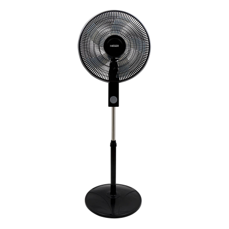 Climatizare - Ventilator cu picior HAEGER SMOOTH WIND, Diametru 40 cm, Putere 45 W, 3 viteze, Motor 100% cupru, Baza rotunda, Negru