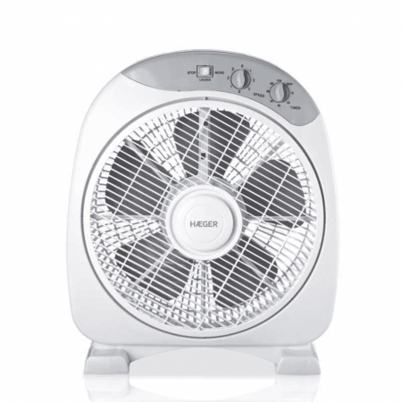 Climatizare - Ventilator de podea HAEGER HOME WIND, Diametru 30 cm, Putere 40 W, 3 viteze, Timer 60 minute, Flux de aer multidirectional