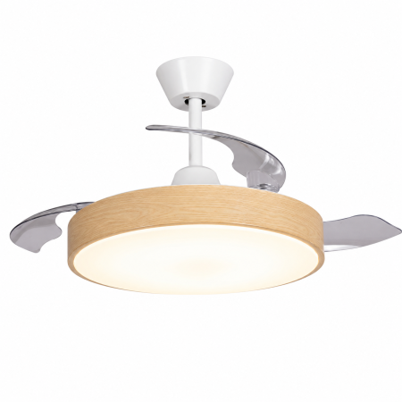 Electronice & Iluminat - Ventilator de tavan cu iluminare LED HAEGER BRIGHT WOOD, Diametru 107 cm,Telecomanda, 6 viteze, Timer, 24 W, Silentios, Rotatie reversibila iarna/vara, Lemn