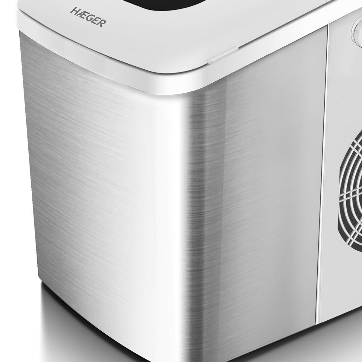 Aparat de gheata HAEGER PURE ICE, Productie 12 kg/24h, Corp din inox, Maner de transport, Inox [1]