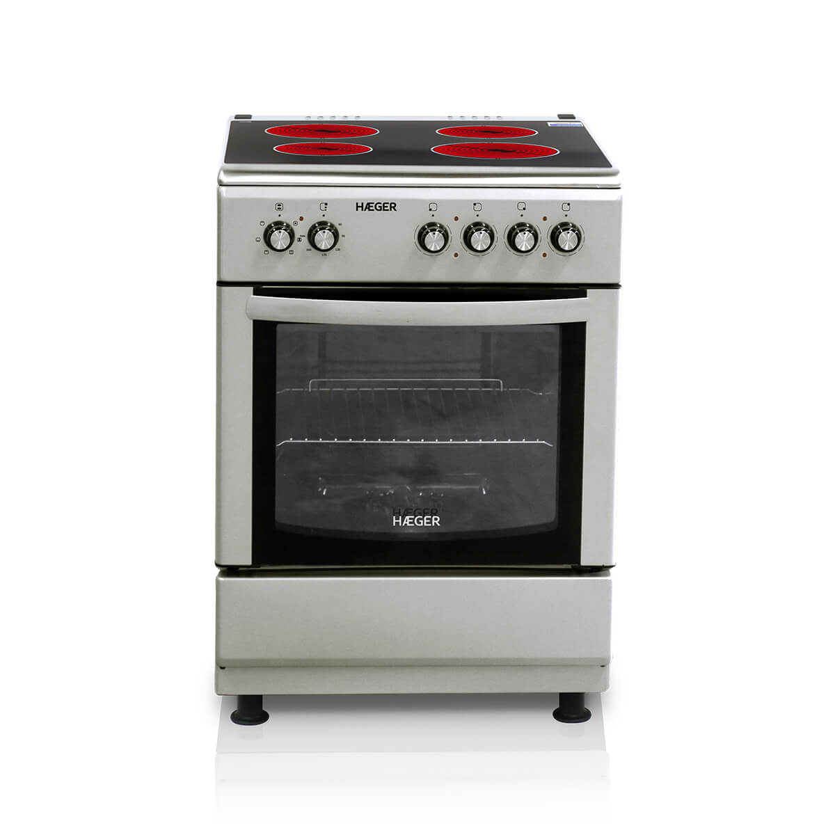 Aragaz electric HAEGER 60x60, Plita vitroceramica cu 4 zone, Cuptor 64 L [1]