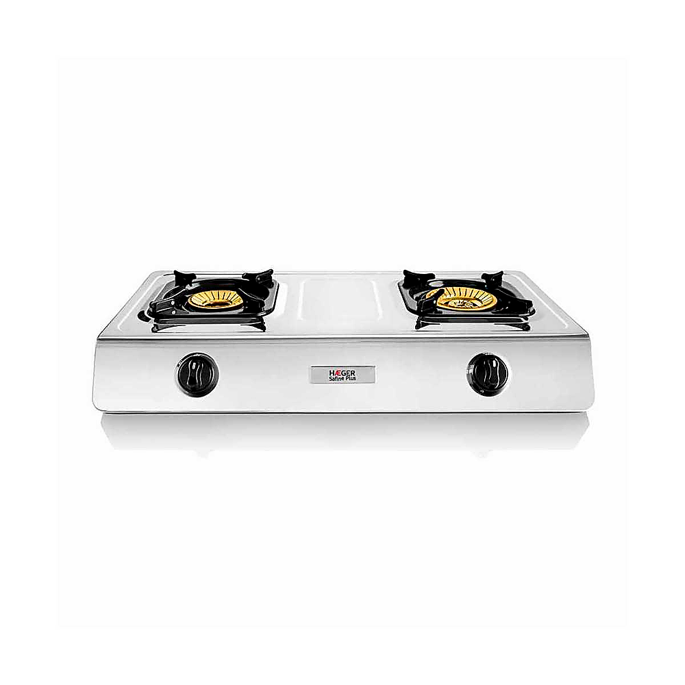 Aragaz portabil cu 2 arzatoare HAEGER SAFINE PLUS, 90/110mm, Aprindere automata, Economie de energie pana la 30%, Baza pentru oale mari, Anticoroziv, Alb [1]
